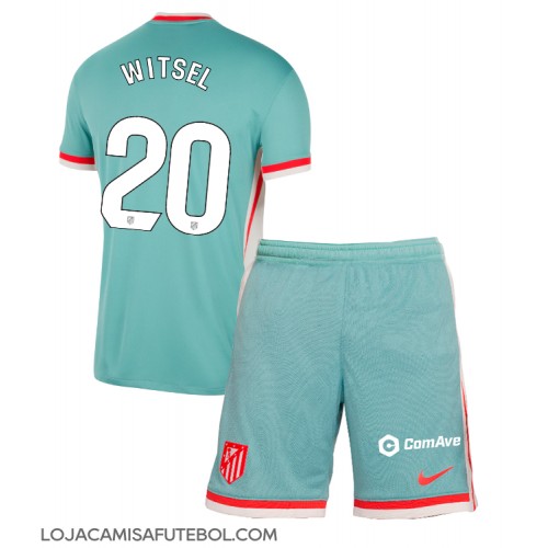 Camisa de Futebol Atletico Madrid Axel Witsel #20 Equipamento Secundário Infantil 2024-25 Manga Curta (+ Calças curtas)